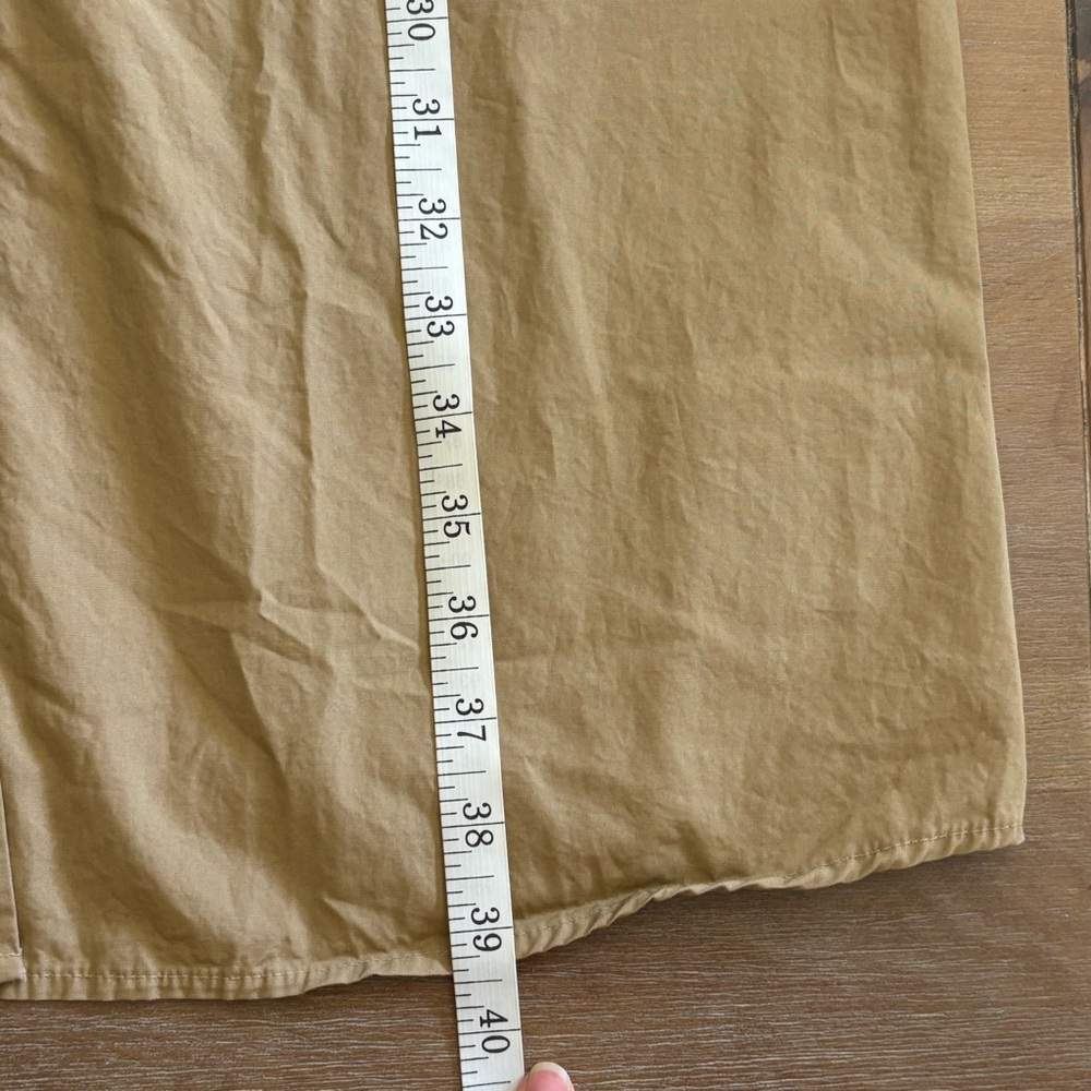 Banana Republic Poplin Knee Length Shirt Dress in Khaki, Size Small - Picture 8 of 9